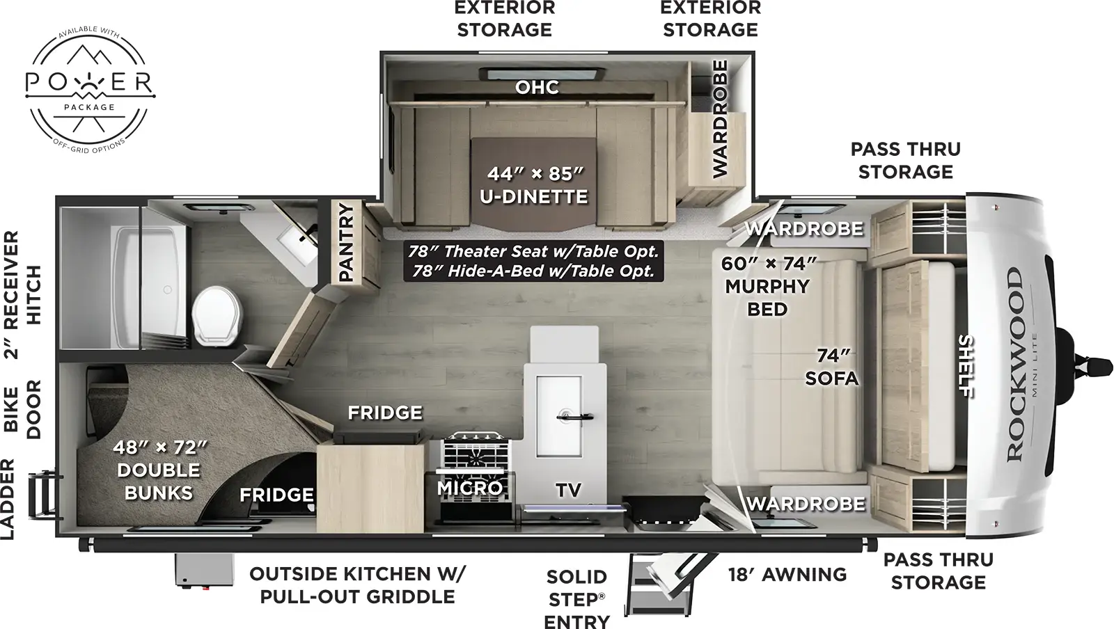 Rockwood Mini Lite 2509S Floorplan